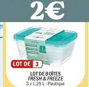 LOT DE BOÎTES FRESH & FREEZE