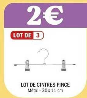 LOT DE CINTRES Pince