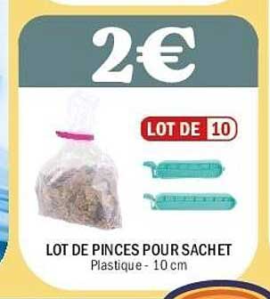 LOT DE PINCES POUR SACHET