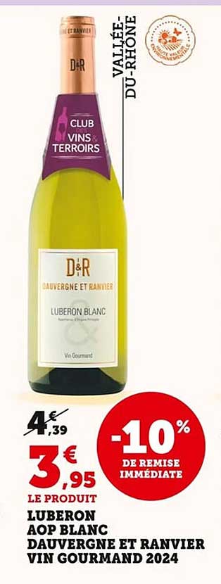 LUBERON AOP BLANC DAUVERGNE ET RANVIER VIN GOURMAND 2024