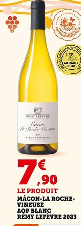 Mâcon-La Roche-Vineuse AOP Blanc Rémy Lefèvre 2023