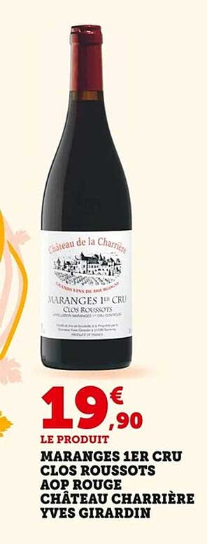 MARANGES 1ER CRU CLOS ROUSSOTS AOP ROUGE
