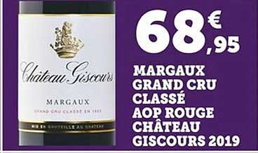 MARGAUX GRAND CRU CLASSÉ AOP ROUGE CHÂTEAU GISCOURS 2019