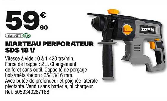 MARTEAU PERFORATEUR SDS 18 V