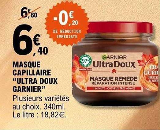 MASQUE CAPILLAIRE “ULTRA DOUX GARNIER”