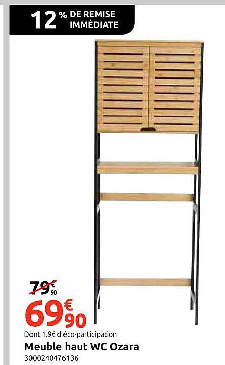 Meuble haut WC Ozara