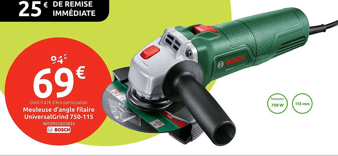 Meuleuse d'angle filaire UniversalGrind 750-115