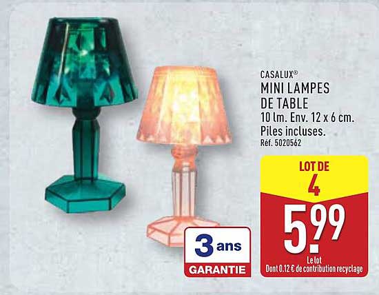 MINI LAMPES DE TABLE