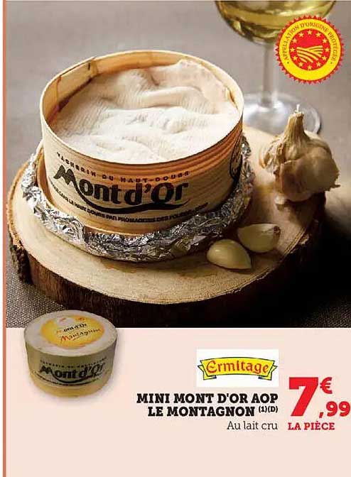 MINI MONT D'OR AOP LE MONTAGNON (1/8) Au lait cru