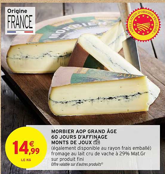 MORBIER AOP GRAND ÂGE 60 JOURS D'AFFINAGE