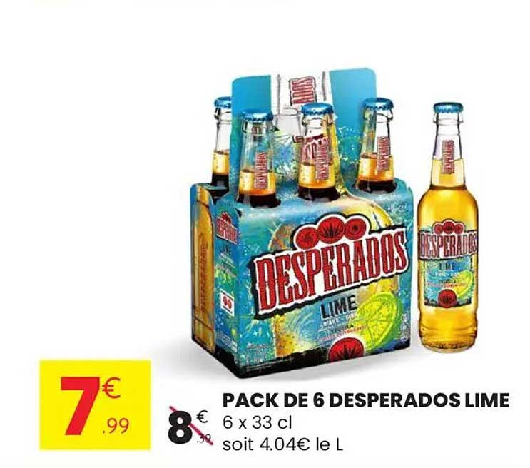 PACK DE 6 DESPERADOS LIME