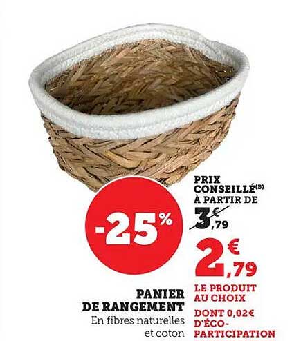 PANIER DE RANGEMENT