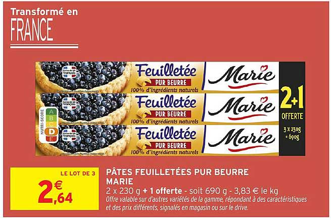 PÂTES FEUILLETÉES PUR BEURRE MARIE