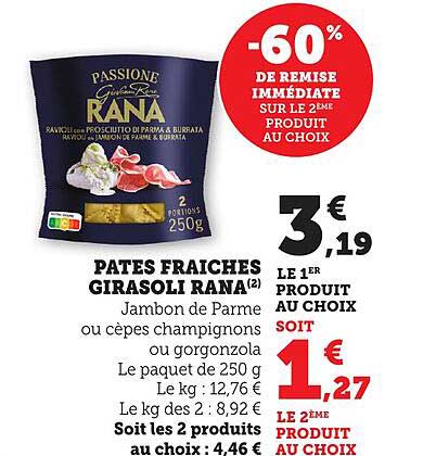 PÂTES FRAÎCHES GIRASOLI RANA