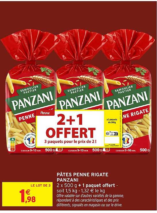 PÂTES PENNE RIGATE PANZANI