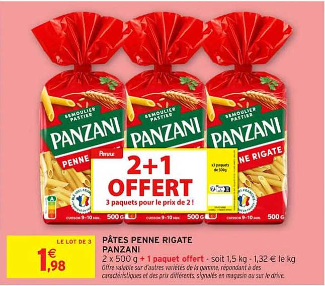 PÂTES PENNE RIGATE PANZANI