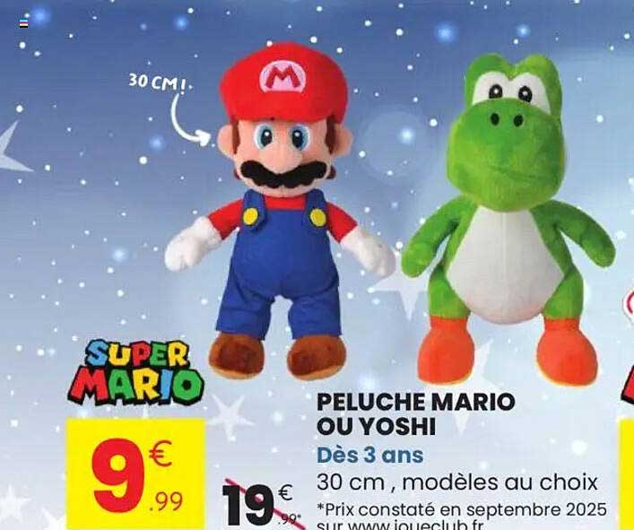 PELUCHE MARIO OU YOSHI