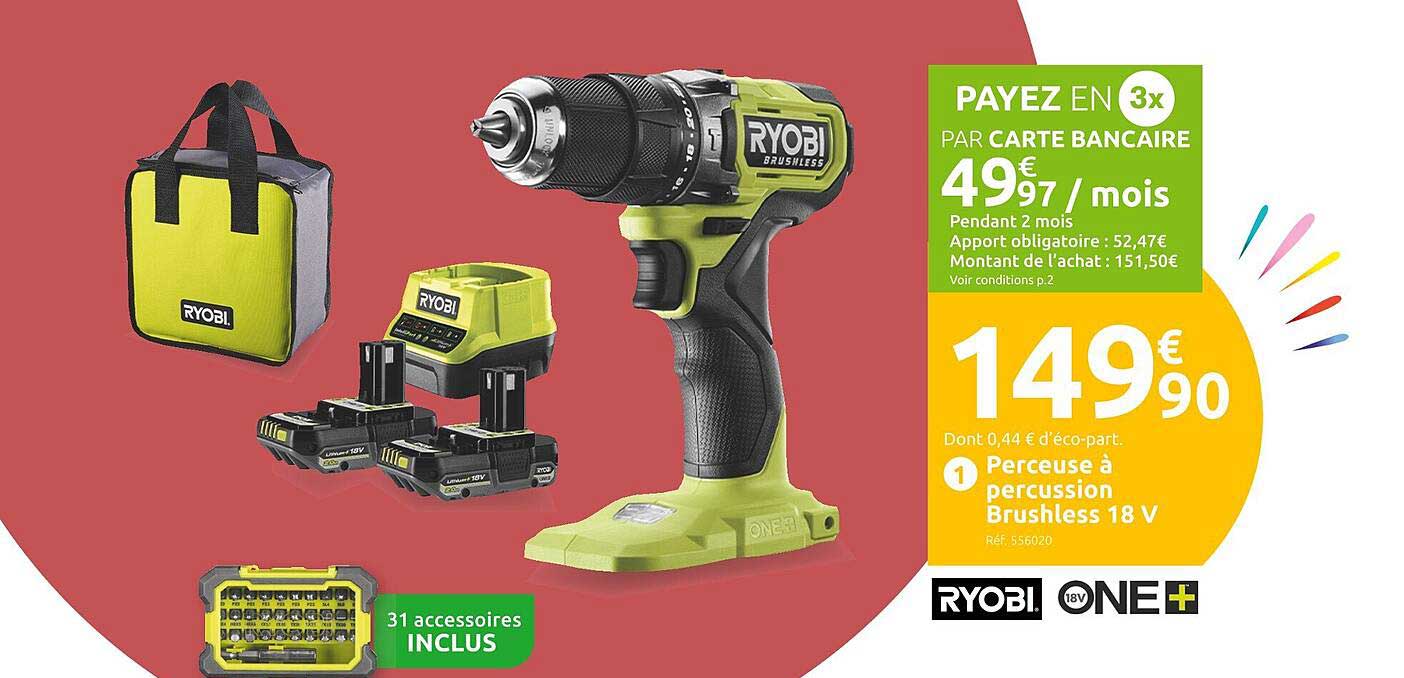 Perceuse à percussion Brushless 18 V
