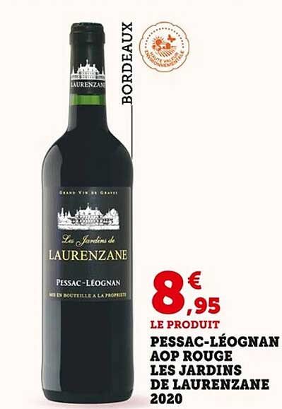 PESSAC-LÉOGNAN AOP ROUGE LES JARDINS DE LAURENZANE 2020