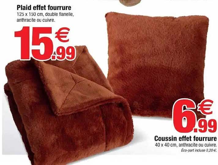 Plaid effet fourrure