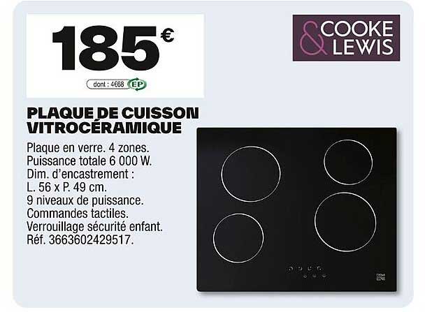 PLAQUE DE CUISSON VITROCÉRAMIQUE