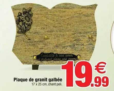 Plaque de granit galbée