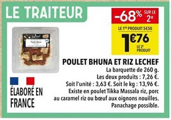 POULLET BHUNA ET RIZ LECHEF