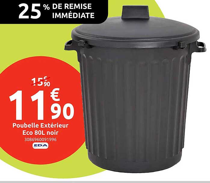 Pouvelle Extérieur Eco 80L noir