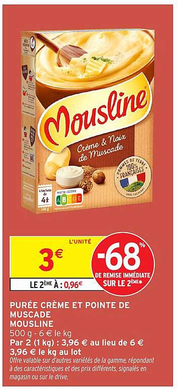 Purée Crème et Pointe de Muscade Mousline