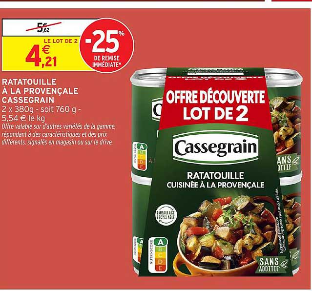 Ratatouille à la Provençale Cassegrain