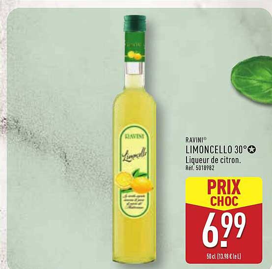 RAVINI® LIMONCELLO 30° Liqueur de citron