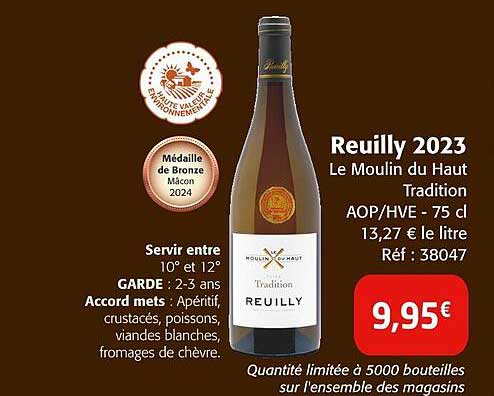 Reuilly 2023 Le Moulin du Haut Tradition