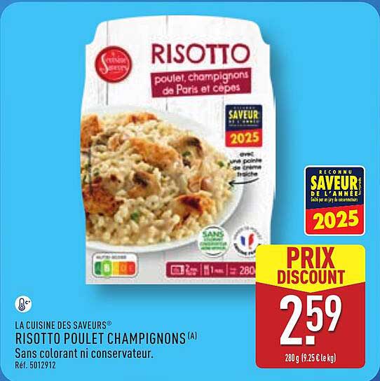 RISOTTO POULLET CHAMPIGNONS