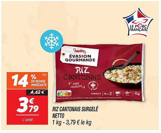 RIZ CANTONAIS SURGELÉ