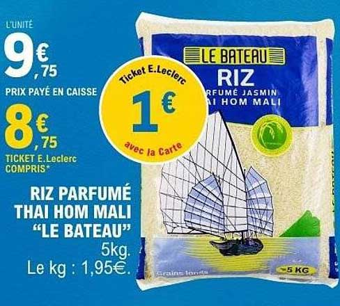 RIZ PARFUMÉ THAI HOM MALI "LE BATEAU"