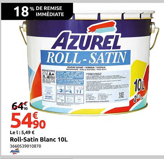 Roll-Satin Blanc 10L