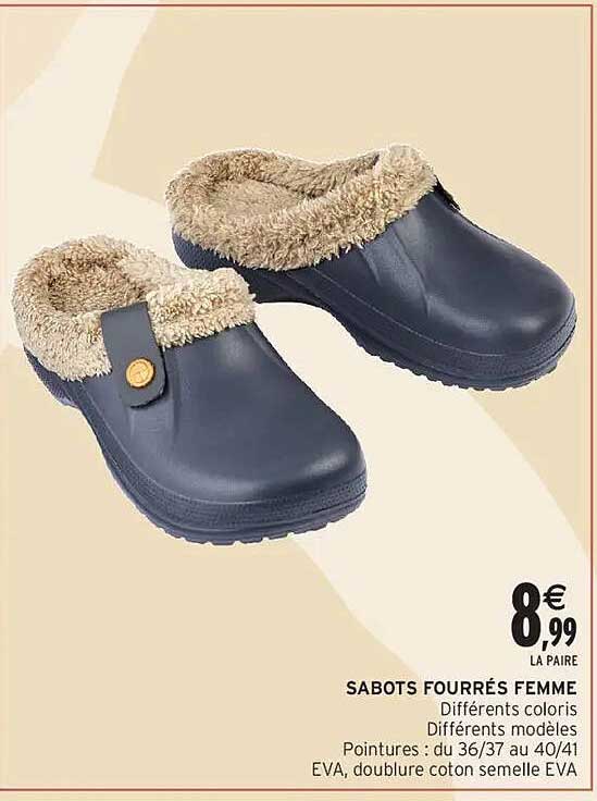 SABOTS FOURRÉS FEMME