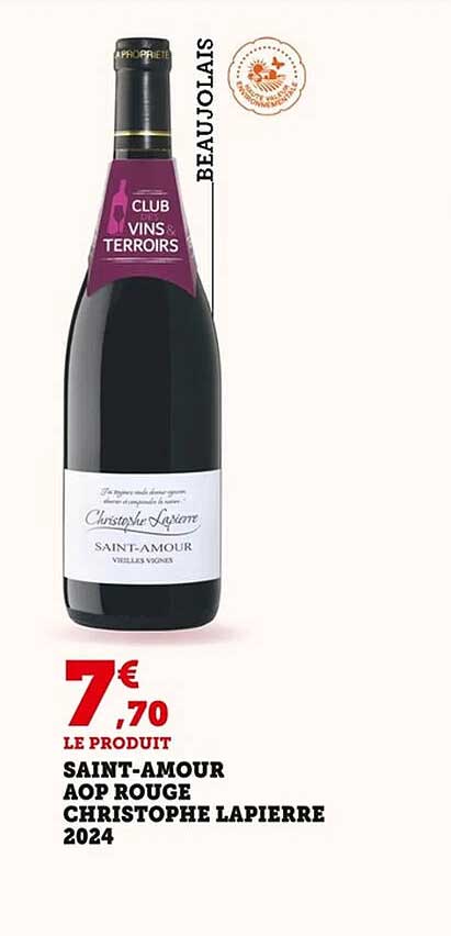 SAINT-AMOUR AOP ROUGE CHRISTOPHE LAPIERRE 2024