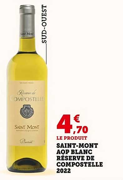 SAINT-MONT AOP BLANC RÉSERVE DE COMPOSTELLE 2022