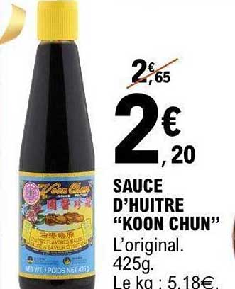 SAUCE D’HUITRE “KOON CHUN”