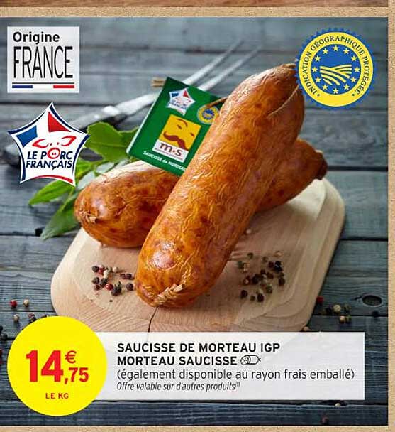 SAUCISSE DE MORTEAU IGP MORTEAU SAUCISSE