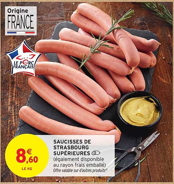 SAUCISSES DE STRASBOURG SUPÉRIEURES
