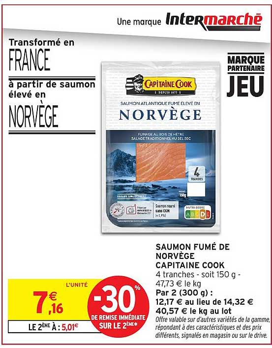 SAUMON FUMÉ DE NORVÈGE CAPITAINE COOK