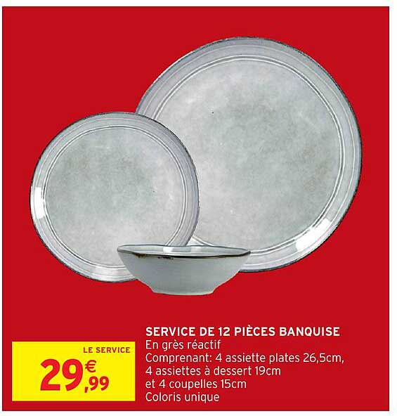 SERVICE DE 12 PIÈCES BANQUISE