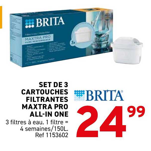 SET DE 3 CARTOUCHES FILTRANTES MAXTRA PRO ALL-IN ONE
