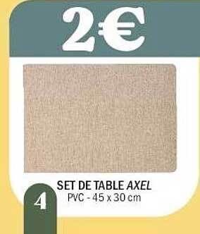SET DE TABLE AXEL