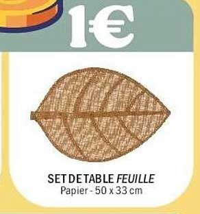 SET DE TABLE FEUILLE