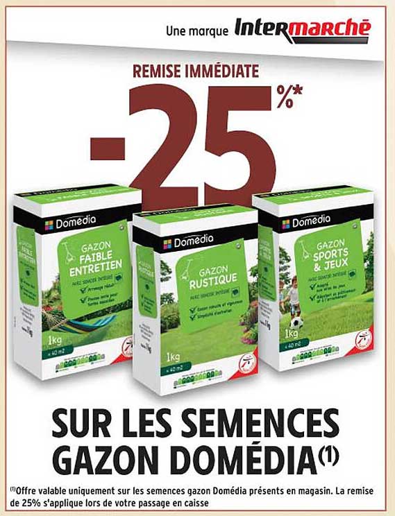 SUR LES SEMENCES GAZON DOMÉDIA