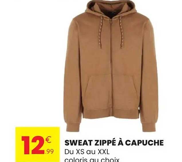 SWEAT ZIPPE À CAPUCHE