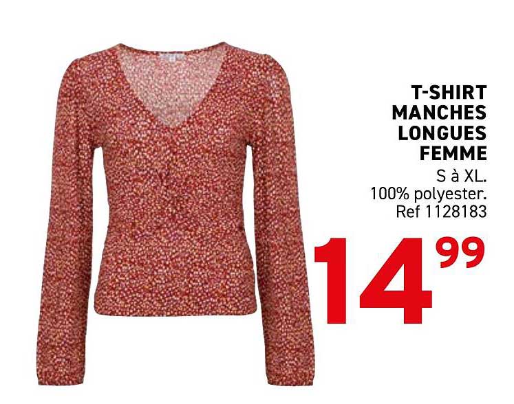 T-SHIRT MANCHES LONGUES FEMME